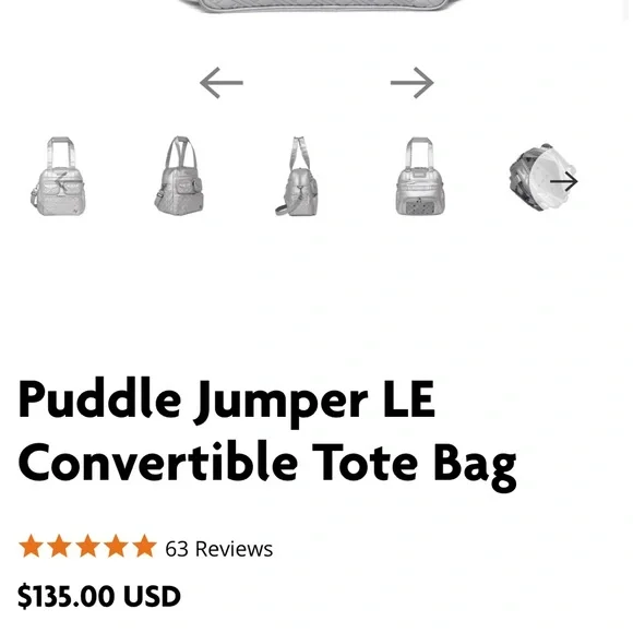 EUC Lug Puddle Jumper Tote Travel Bag Grey Taupe Barely Used & Clean! - Picture 8 of 9